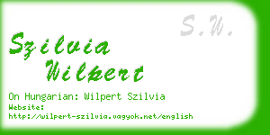 szilvia wilpert business card